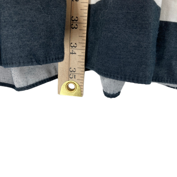 Gap Sheath Dress Women Size 14 White Gray Striped Sleeveless Round Neck Back Zip - Picture 16 of 16